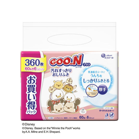 グ～ンプラス　汚れすっきりおしりふき６０枚×６Ｐ×4点セット