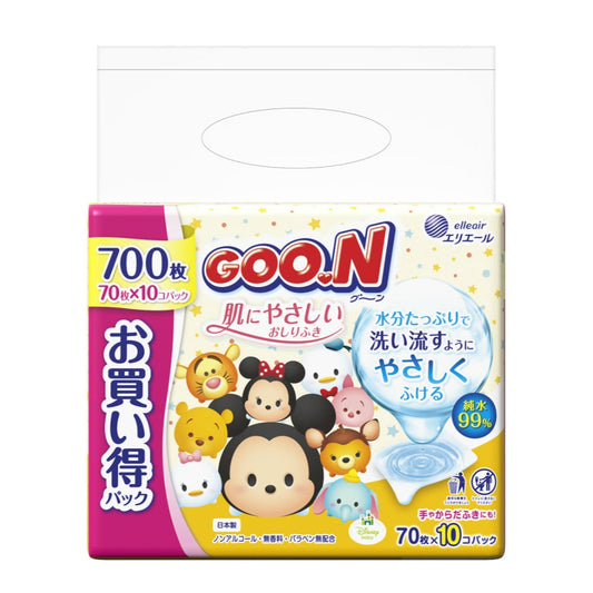 グ～ン　肌にやさしいおしりふき７０枚×１０個×4個セット